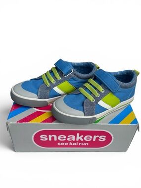 NWT! See Kai Run Blue Canvas Velcro Sneakers Size 13 Little Boy